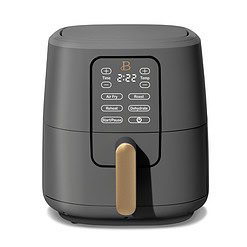 Beautiful 6 Qt Air Fryer with TurboCrisp Technology and Touch-Activated Display, Oyster Grey by Drew Barrymore