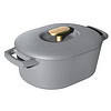 Beautiful 6 Quart Enamel Dutch Oven, Gray Smoke by Drew Barrymore