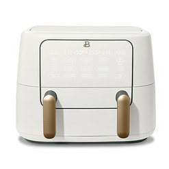 Beautiful 9 QT TriZone Air Fryer, White Icing by Drew Barrymore