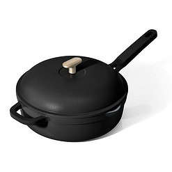 Beautiful All-in-One 4 QT Hero Pan with Steam Insert, 3 Pc Set, Black Sesame by Drew Barrymore