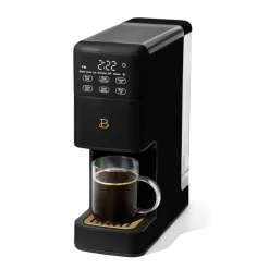 Beautiful Perfect Grind Programmable Single Serve Coffee Maker, Black Sesame by Drew Barrymore