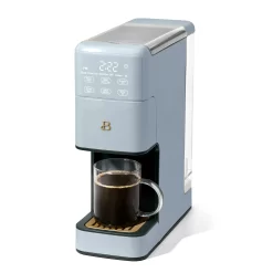 Beautiful Perfect Grind Programmable Single Serve Coffee Maker, Cornflower Blue by Drew Barrymore