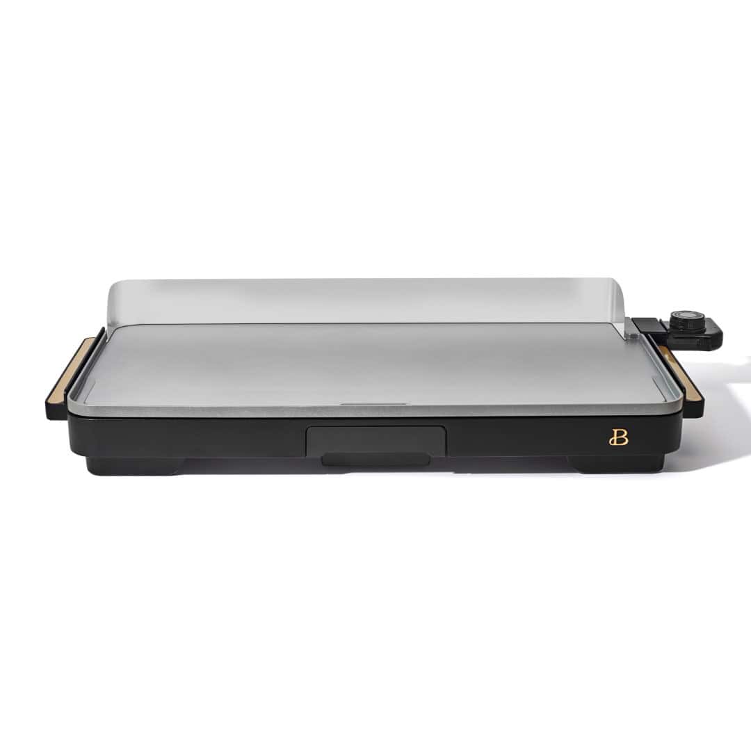 Beautiful XL Electric Griddle 12" x 22"- Non-Stick, Black Sesame by Drew Barrymore