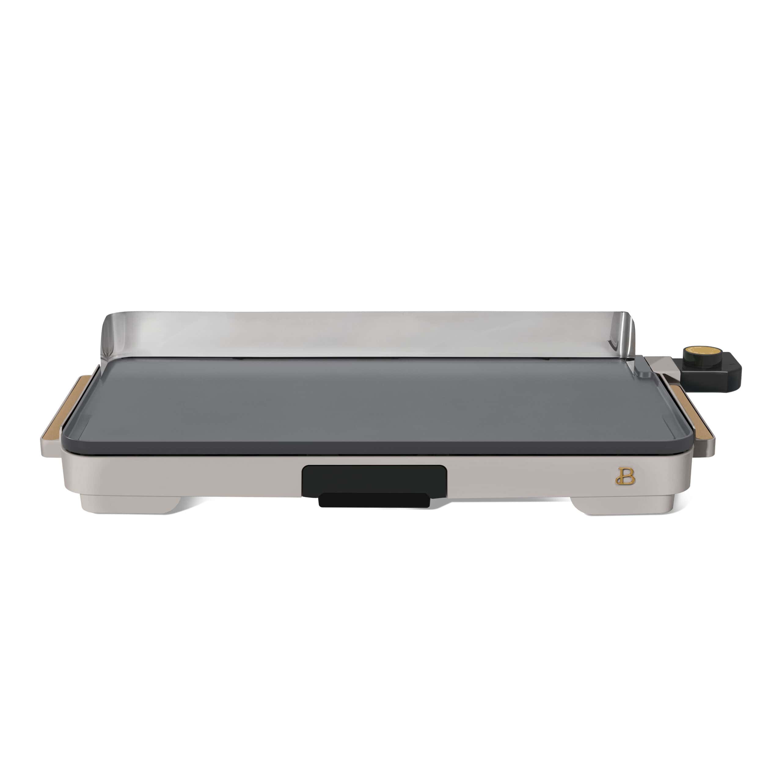 Beautiful XL Electric Griddle 12" x 22"- Non-Stick, Porcini Taupe by Drew Barrymore