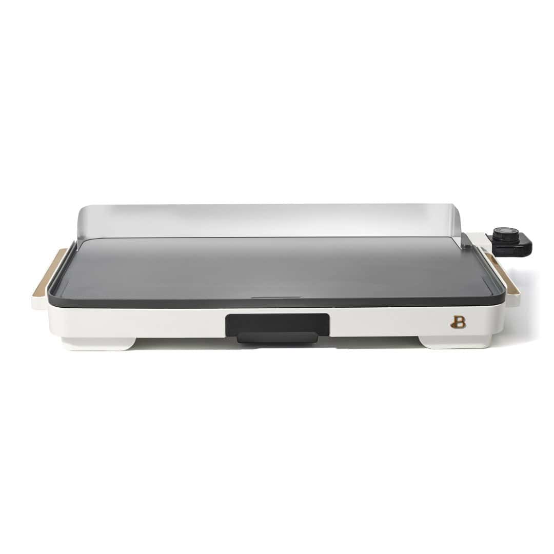 Beautiful XL Electric Griddle 12" x 22" Non-Stick, White Icing by Drew Barrymore