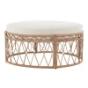 Better Homes & Gardens Lilah Outdoor Wicker 36" Round Ottoman, White