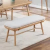 Better Homes & Gardens Springwood Dining Bench, Natural Finish