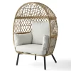 Better Homes & Gardens Ventura Outdoor Wicker Stationary Natural (Kid's Egg Chair), 21.65 in. x 27.17 in. x 39.57 in.