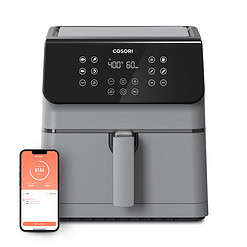 COSORI Pro II 5.8-Quart Smart Air Fryer, 12-in-1, Voice Control, Light Gray