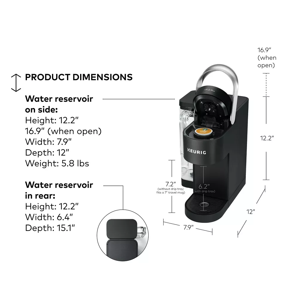 Keurig K-Supreme SMART Single Serve Coffee Maker with WiFi Compatibility, 4 Brew Sizes, and 66oz Removable Reservoir - Black - Image 9