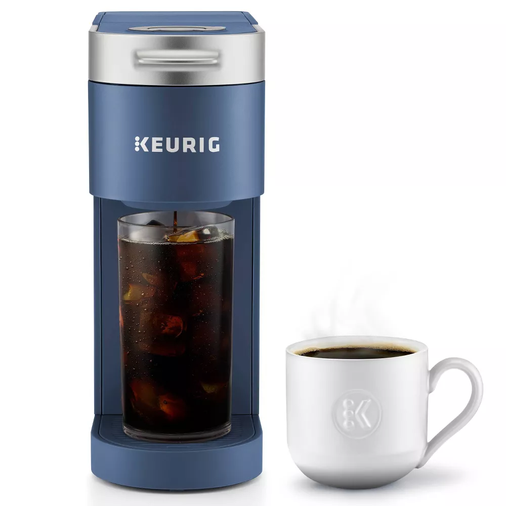 Keurig K-Iced Plus Single-Serve K-Cup Pod Coffee Maker with Iced Coffee Option - Alpine Blue