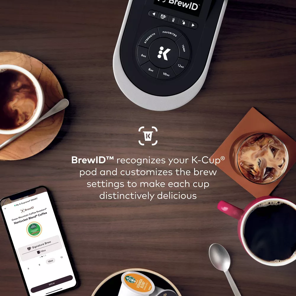 Keurig K-Supreme SMART Single Serve Coffee Maker with WiFi Compatibility, 4 Brew Sizes, and 66oz Removable Reservoir - Black - Image 11