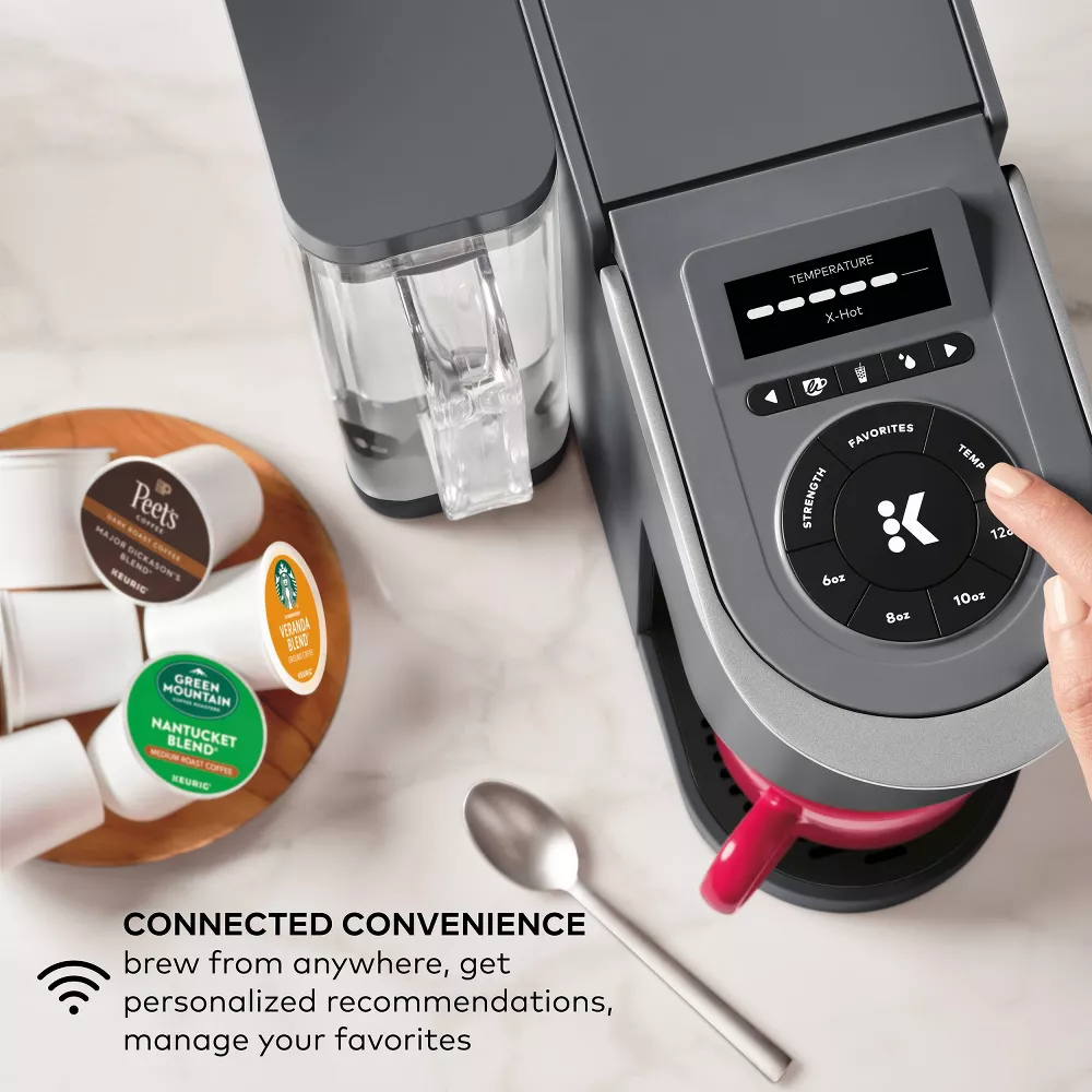 Keurig K-Supreme SMART Single Serve Coffee Maker with WiFi Compatibility, 4 Brew Sizes, and 66oz Removable Reservoir - Gray - Image 5