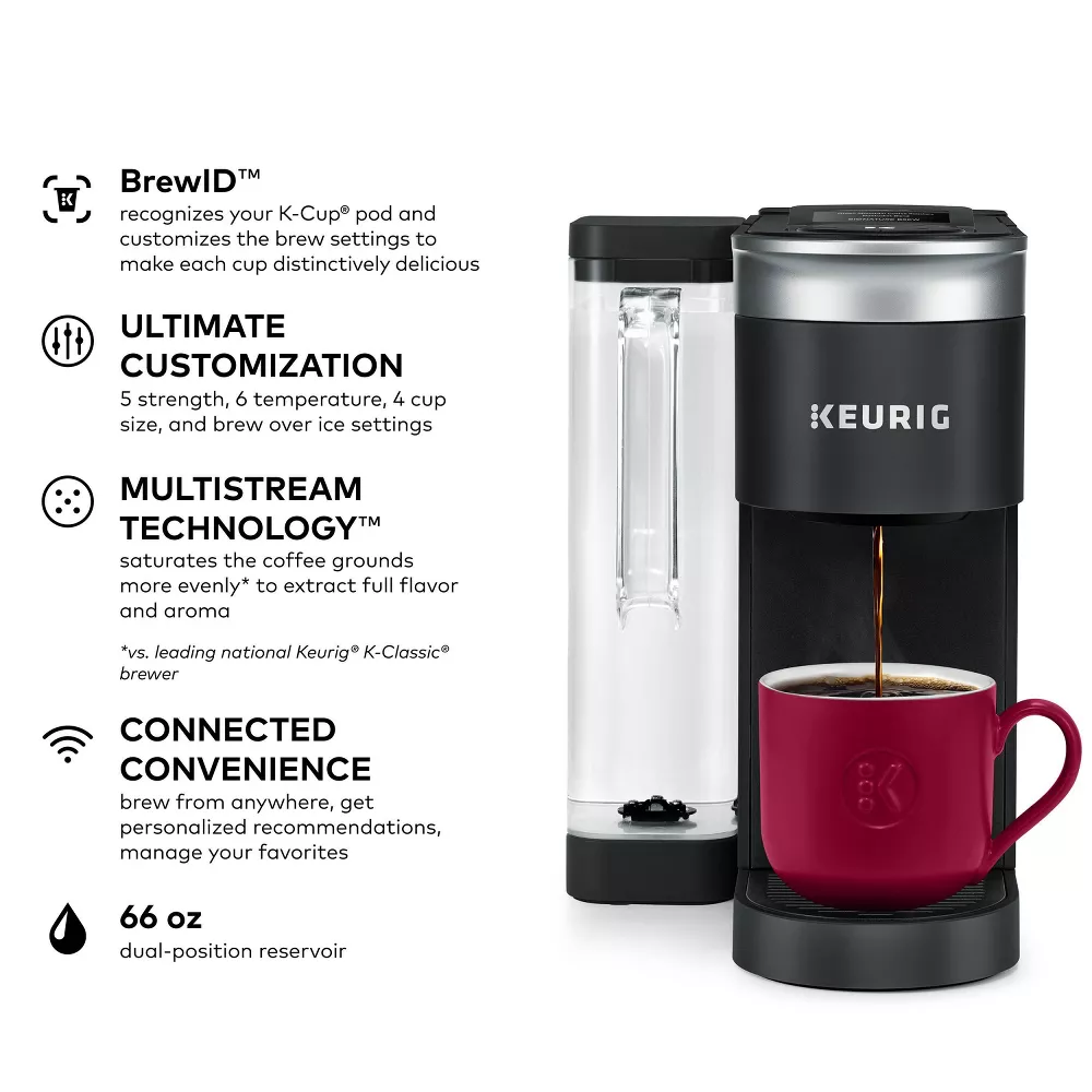 Keurig K-Supreme SMART Single Serve Coffee Maker with WiFi Compatibility, 4 Brew Sizes, and 66oz Removable Reservoir - Black - Image 13