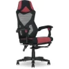 Gamer Gear Gaming Office Chair with Extendable Leg Rest, Red/Black Fabric Upholstery