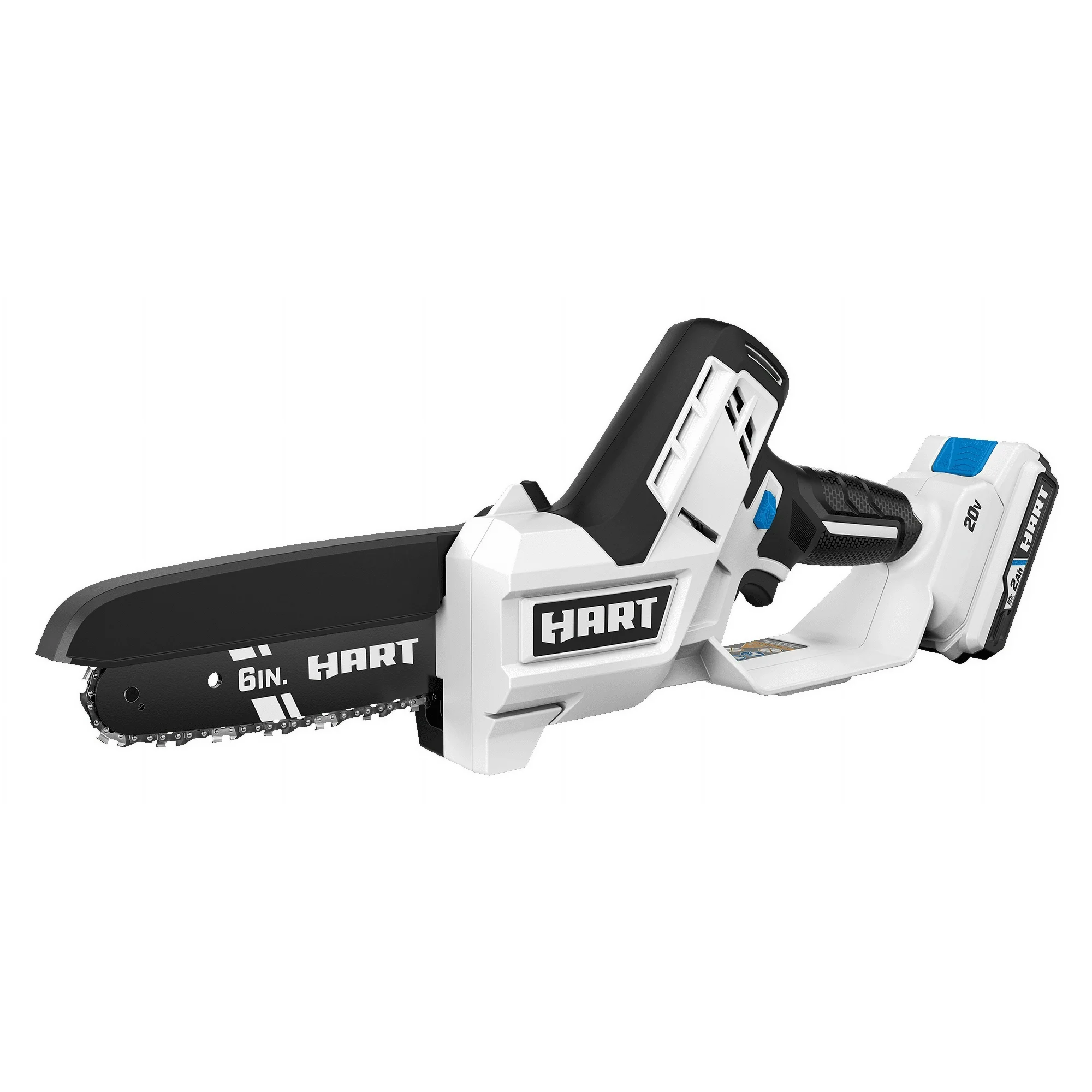HART 20 Volt 6-inch Battery-Powered Pruning Chainsaw Kit, (1) 2.0Ah Lithium-Ion Battery