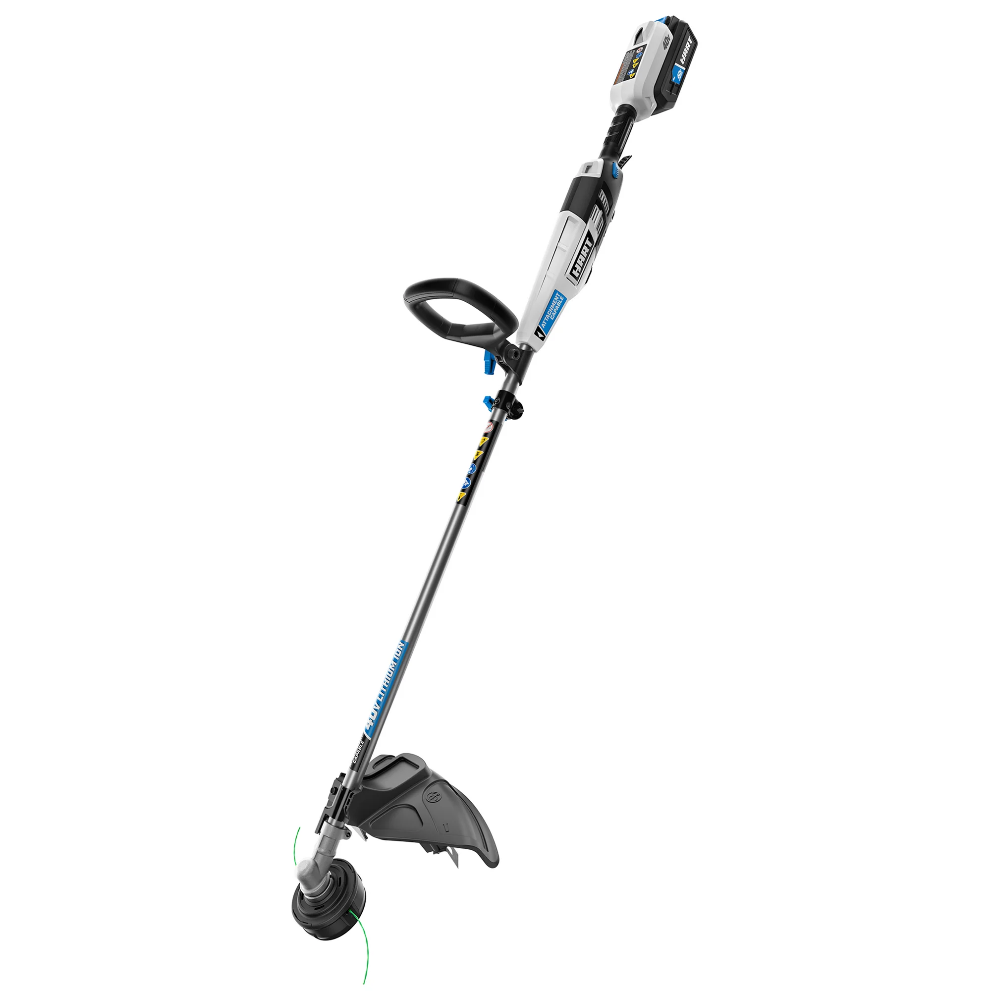 HART 40-Volt Cordless Attachment Capable 15-inch String Trimmer Kit, (1) 4.0Ah Lithium-Ion Battery