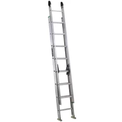 Louisville Ladder 16’ Aluminum Extension, 15' Reach, 225 lbs Load Capacity, W-2222-16PG