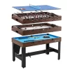 MD Sports 54" 4-in-1 Combo Game, Pool Table, Table Tennis Pong Table, Air Hockey, Foosball