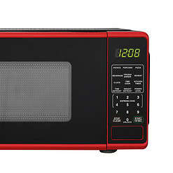 Mainstays 0.7 Cu ft Countertop Microwave Oven, 700 Watts, Red