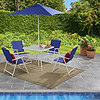 Mainstays Albany Lane 6-Piece Outdoor Patio Dining Set, Blue