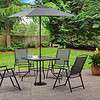 Mainstays Albany Lane 6-Piece Outdoor Patio Dining Set, Gray/Black