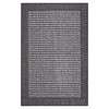 Mainstays Traditional Faux Sisal Olefin Gray Border Indoor Living Room Area Rug, 7'6"x10', Gray