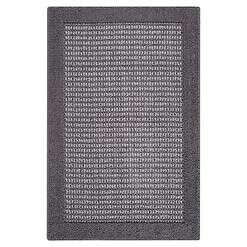 Mainstays Traditional Faux Sisal Olefin Gray Border Indoor Living Room Area Rug, 7'6
