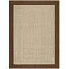 Mainstays Traditional Faux Sisal Olefin Brown Border Indoor Living Room Area Rug, 7'6"x10', Brown