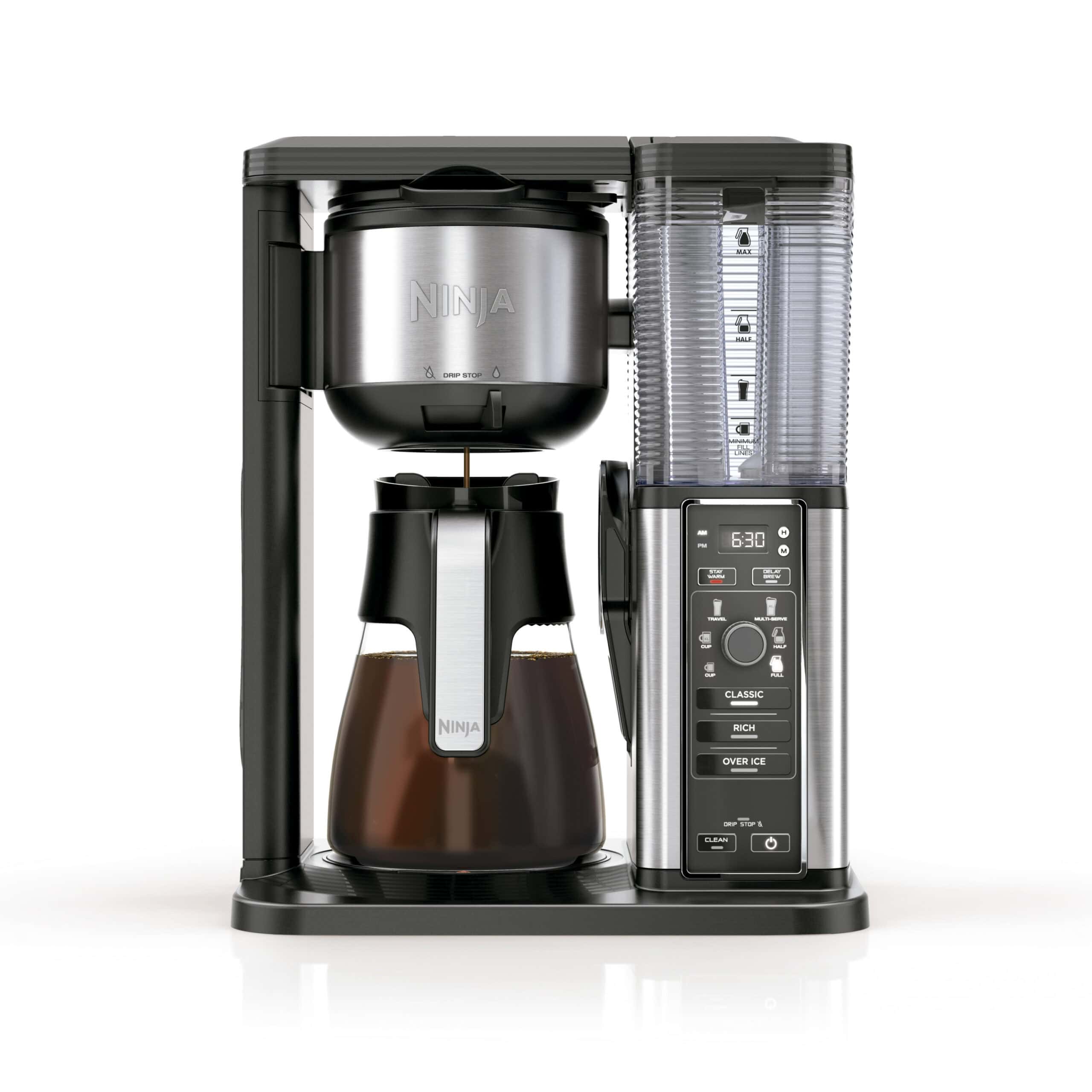 Ninja CM300 10 Cup Drip Coffee Maker, Hot & Iced Coffee, Stainless, Glass Carafe