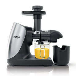 Ninja Cold Press Juicer Pro Powerful Slow Juicer with Total Pulp Control, Cloud Silver, JC100