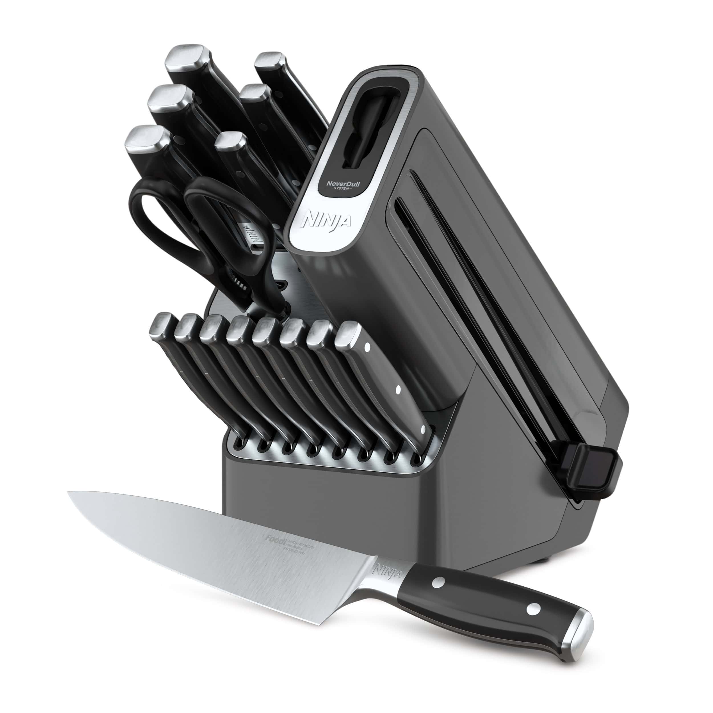Ninja Foodi NeverDull Premium 17-Piece Knife Set with Built-in Sharpener