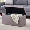 Better Homes & Gardens 30" Hinged Storage Ottoman, Sand Faux Linen