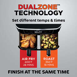 Ninja Foodi 6-in-1 - 10-Qt. 2-Basket Air Fryer with DualZone Technology- Air Fry, Roast & More
