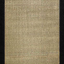 Mainstays Traditional Faux Sisal Olefin Black Border Indoor Living Room Area Rug, 7'6