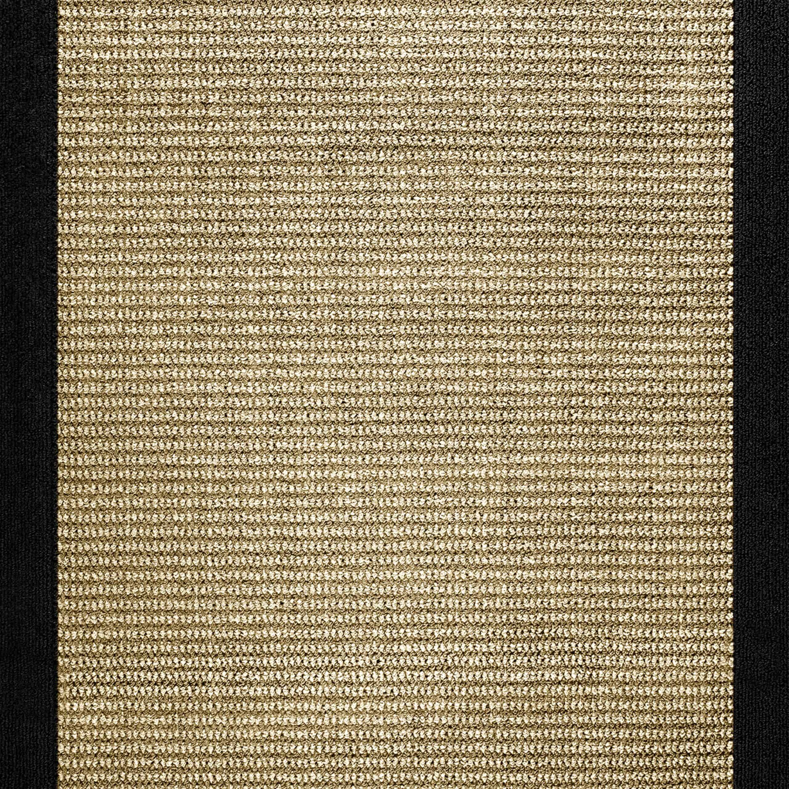 Mainstays Traditional Faux Sisal Olefin Black Border Indoor Living Room Area Rug, 7'6"x10', Black