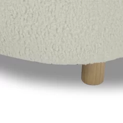 Better Homes & Gardens Mira Round Ottoman, Cream