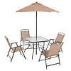 Mainstays Albany Lane 6-Piece Outdoor Patio Dining Set, Tan