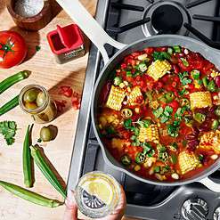 Beautiful All-in-One 4 QT Hero Pan with Steam Insert, 3 Pc Set, White Icing by Drew Barrymore