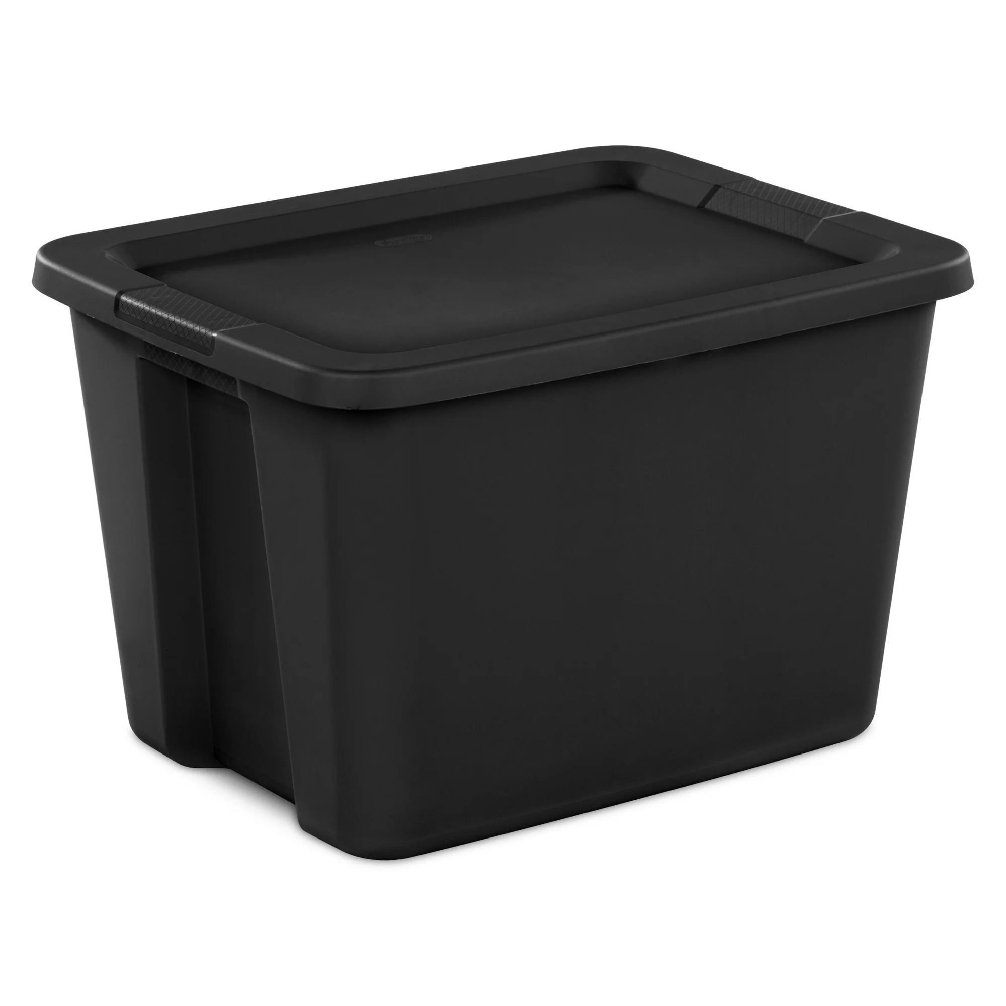 Sterilite 18 Gallon Tote Box Plastic Adult, Black, Set of 8