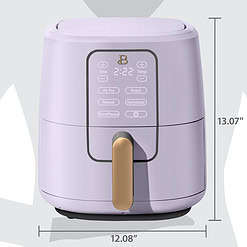 Beautiful 6 Qt Air Fryer with TurboCrisp Technology and Touch-Activated Display, Lavender by Drew Barrymore