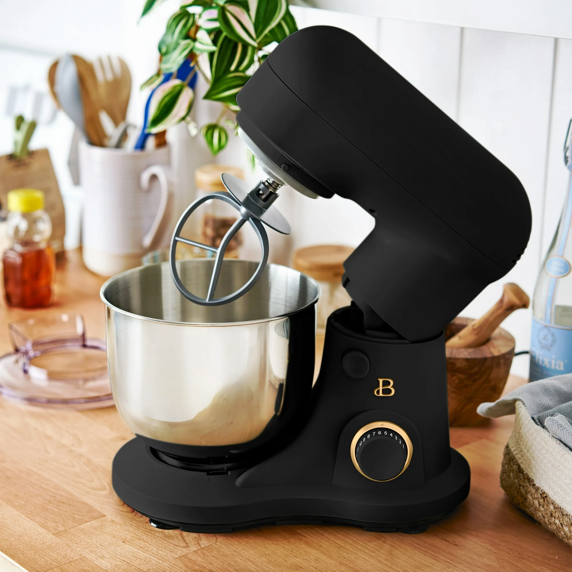 Beautiful 3.5 Qt Stand Mixer, Lightweight & Powerful with Tilt-Head, Black Sesame by Drew Barrymore - Image 6