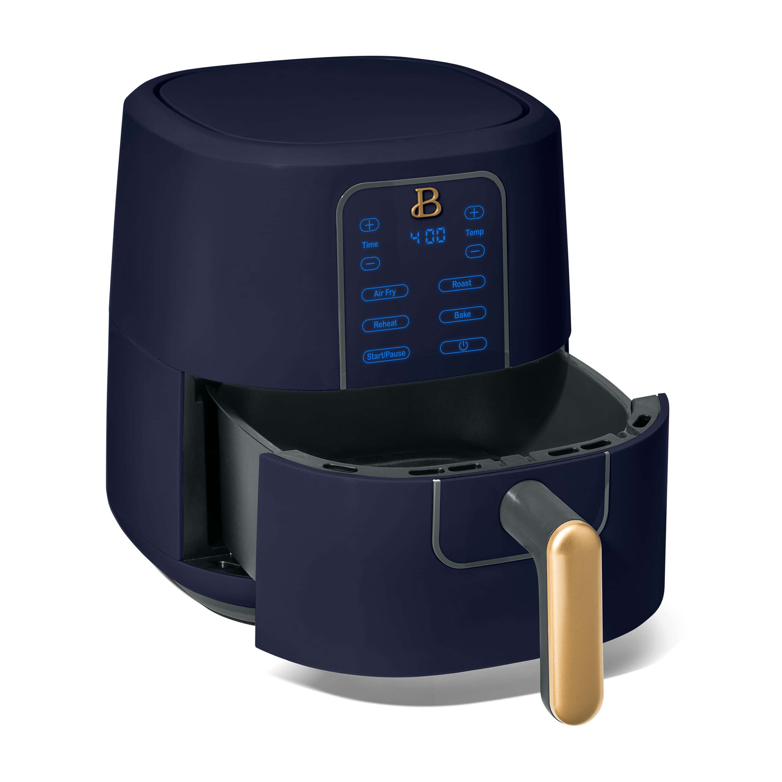 Beautiful 3 Qt Air Fryer with TurboCrisp Technology, Starry Night by Drew Barrymore, Blue