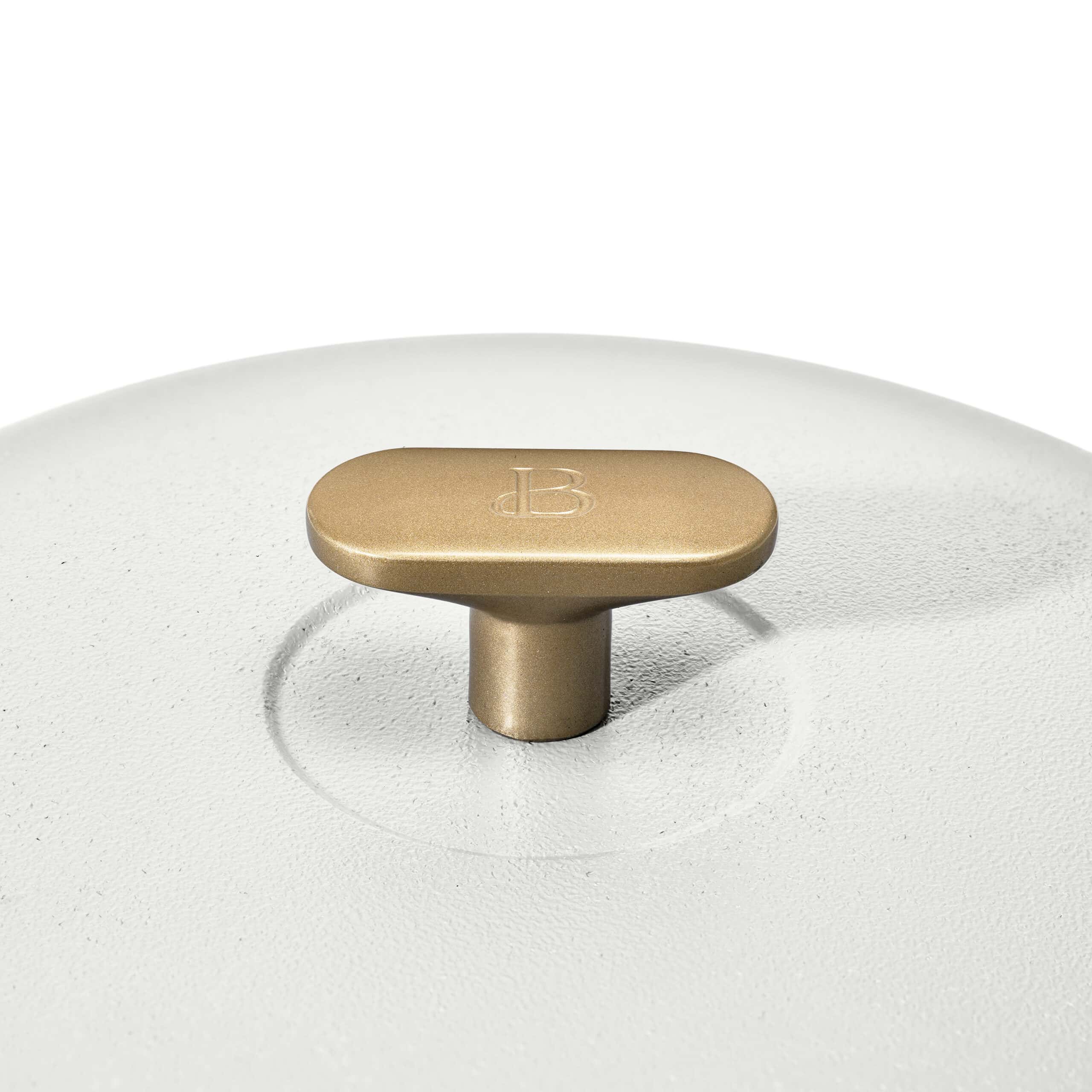 Beautiful All-in-One 4 QT Hero Pan with Steam Insert, 3 Pc Set, White Icing by Drew Barrymore