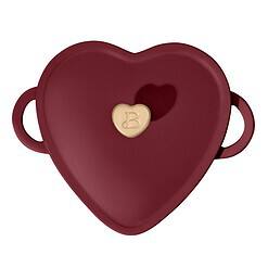 Beautiful 2QT Cast Iron Heart Shaped Dutch Oven, Merlot by Drew Barrymore