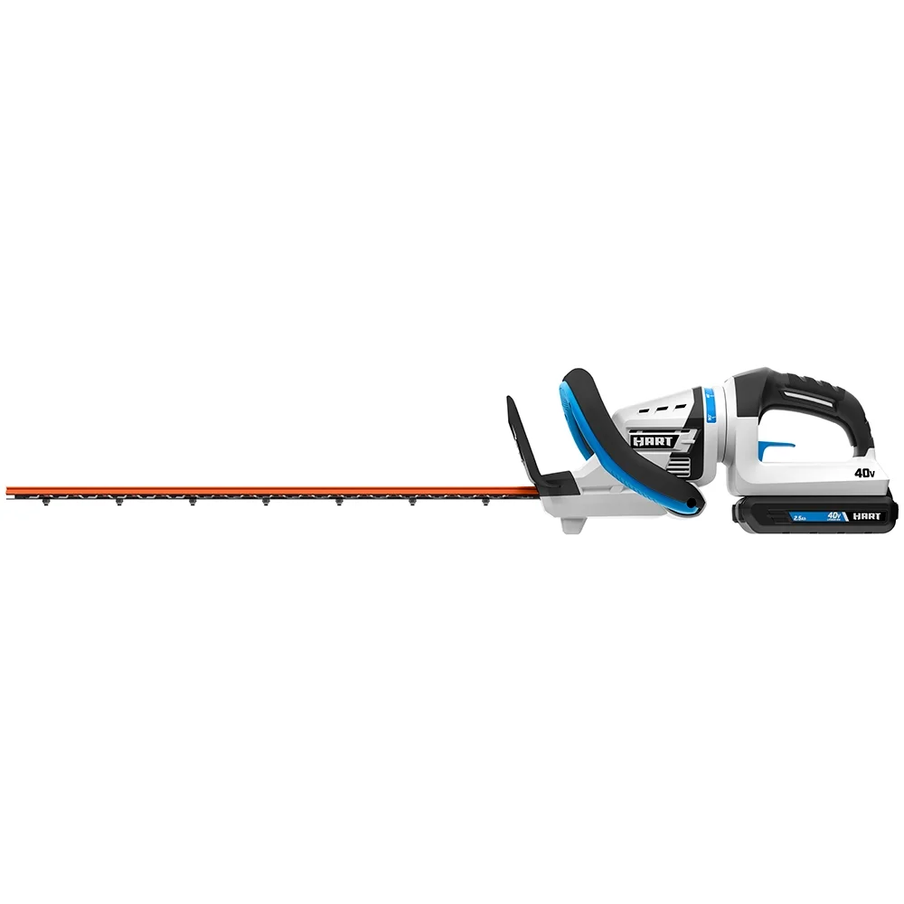 HART 40-Volt 24-inch Cordless Hedge Trimmer Kit, (1) 2.5Ah Lithium-Ion Battery