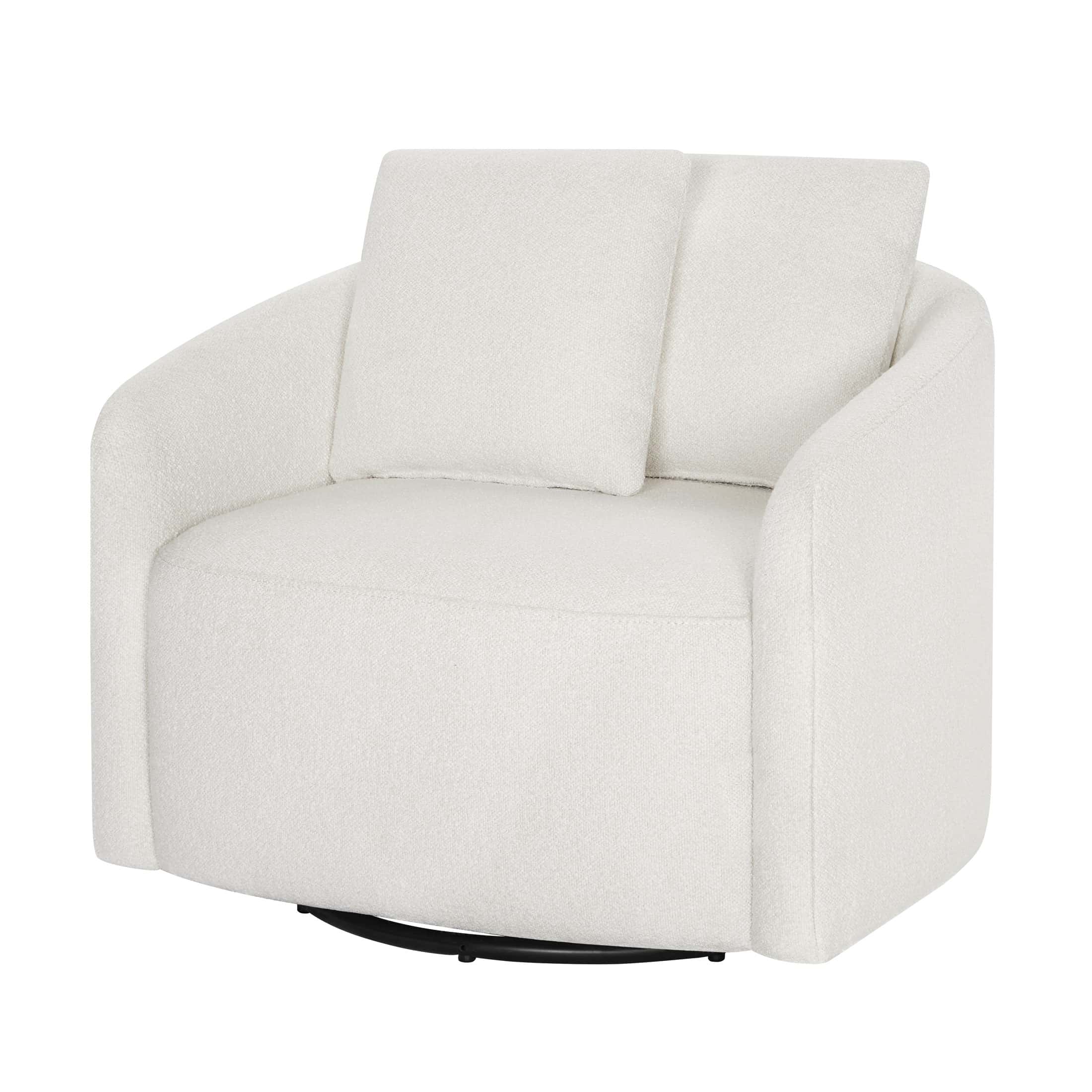 Beautiful Drew Kids Accent Chair by Drew Barrymore, Cream Bouclé Fabric