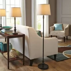 Better Homes & Gardens Traditional 3-Piece Lamp Set, Bronze Finish