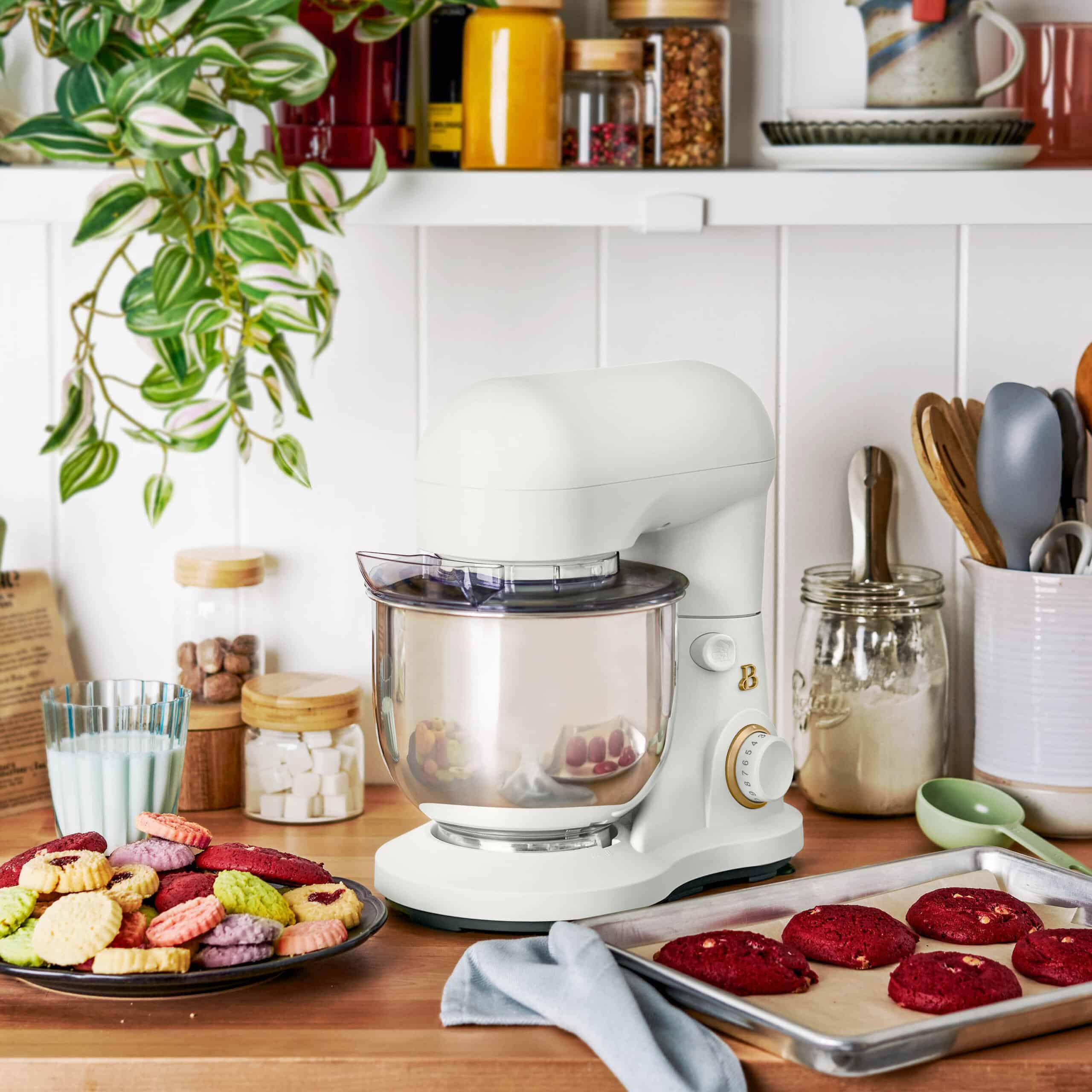 Beautiful 3.5 Qt Stand Mixer, Lightweight & Powerful with Tilt-Head, White Icing by Drew Barrymore