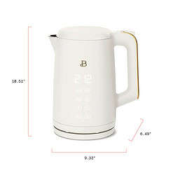 Beautiful 1.7-Liter Electric Kettle 1500 W with One-Touch Activation, White Icing by Drew Barrymore